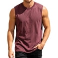 thumbnail image 2 of Mens Tank Top Summer Casual Loose Crewneck Vintage Wash Sleeveless Tee Shirt Lightweight Muscle Shirts, 2 of 5