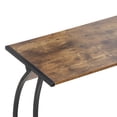 thumbnail image 2 of Home Office L-Shaped Wood Computer Desk Metal Frame Modern Style Workstastion - Brown, 2 of 12