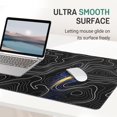 thumbnail image 5 of Topographic Gaming Mouse Pad Black Desk Mat,Black Extended Mouse Mat,XXL Large Mouse Pad for Desk 35.4x15.7in Mousepad with Stitched Edges,Non-Slip Rubber Base,Waterproof Computer Keyboard Pad, 5 of 14