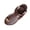 Coffee, variant on Women Toe Ring Flat Sandals Metal Buckle Adjustable Non Slip Summer Beach Breathable Faux Leather Shoes, Brown