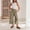 Brown, variant on Olyvenn Women Linen Pants Casual Loose High Waist Boho Wide Leg Cropped Palazzo Beach Pants Summer Outfits 2025 Trendy Army Green XL