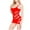 Red, variant on Women Fishnet Lingerie Babydoll Sleepwear Mini Dress Tube Chemise Mesh Teddy Bodysuit One Size & High Comfort Close to Skin Lingerie