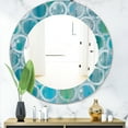 thumbnail image 3 of Designart 31.5" x 31.5" Blue Modern,Contemporary Wall Mirror, 3 of 3
