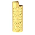 thumbnail image 1 of Lighter Protective Cover Vintage Style Metal Embossed Pattern Lighter Case Cover Holder for J6 Gold, 1 of 4