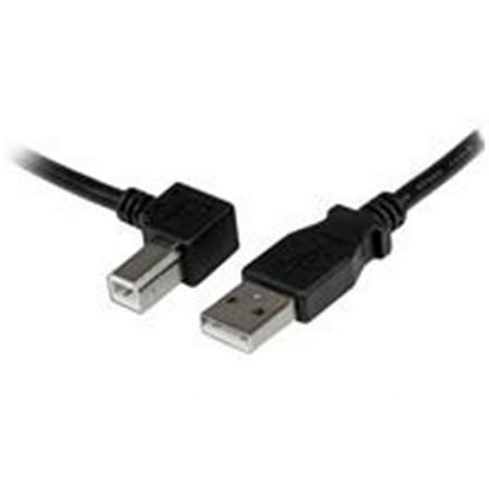 UPC: 0065030852050 | StarTech.com USBAB2ML 2m USB2.0 A to Left Angle B Cable Male to Male  Black