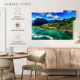 thumbnail image 5 of Elephant Stock Kualoa Coastal Landscape Wall Art - Horizontal Canvas Wall Art - Living Room Wall Decor - Beach Canvas - Green And Gray Decor - 51" x 34", 5 of 8