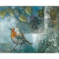 thumbnail image 3 of Withaar, Rian 14x12 Black Modern Framed Museum Art Print Titled - FLOWER BIRD II, 3 of 5