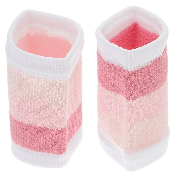 EeaseMX Muñequera deportiva absorbente de sudor para baloncesto, fútbol y fútbol, elástica para niños y niñas (rosa)