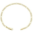 thumbnail image 3 of 14K Yellow Gold 2.80mm Solid Plain Figaro Link Bracelet Lobster Clasp 8 Inch, 3 of 7