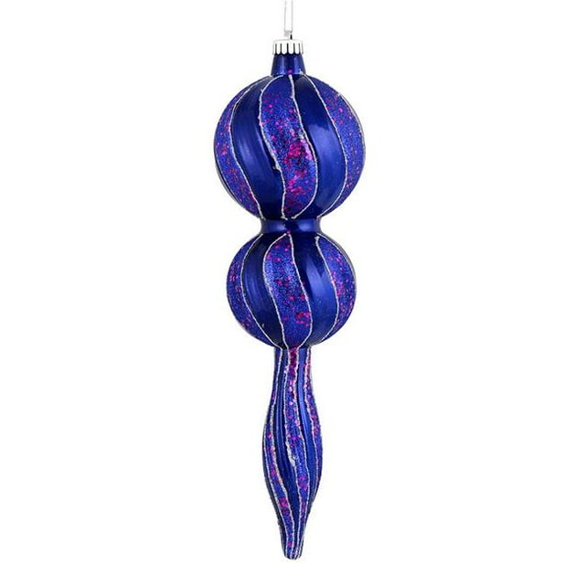 Vickerman N186922D 16.5 Po. Finial Pailleté Bleu Cobalt