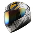 thumbnail image 2 of 1STORM MOTORCYCLE BIKE FULL FACE HELMET HG335 BOOSTER SKULL YELLOW, 2 of 6