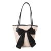 thumbnail image 3 of Bolsos informales tejidos de paja para mujer bandoleras con lazo en Likrtyny la playa a la moda para vacaciones de verano, 3 of 9