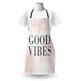 thumbnail image 3 of Saying Apron, Modern Graphic of Positive Phrase on Pastel Exotic Leafy Branches, Unisex Kitchen Bib with Adjustable Neck for Cooking Gardening, Adult Size, Pale Rose and Grey, by Ambesonne, 3 of 4