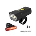 thumbnail image 3 of Greeniant Faro de bicicleta, componente de manillar, accesorios de iluminación de seguridad, recargable por USB, linterna para bicicletas, accesorio de Ciclismo Tipo 4 Greeniant OD026721-04, 3 of 6