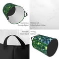 thumbnail image 5 of Lsque Green Disco Lights pattern Laundry Hamper Basket, Tall Woven Rope Hamper Basket for Clothes, Lightweight Storage Basket, Collapsible Waterproof-, 5 of 8