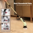 thumbnail image 5 of Leyfeng Cordless Electric Spin Scrubber 9 Replacement Cleaning Heads IPX6 Waterproof Dual Speed Shower Cleaning Brush with Extension Arm for Bathroom Bathtub Grout Tile Floor, 5 of 8