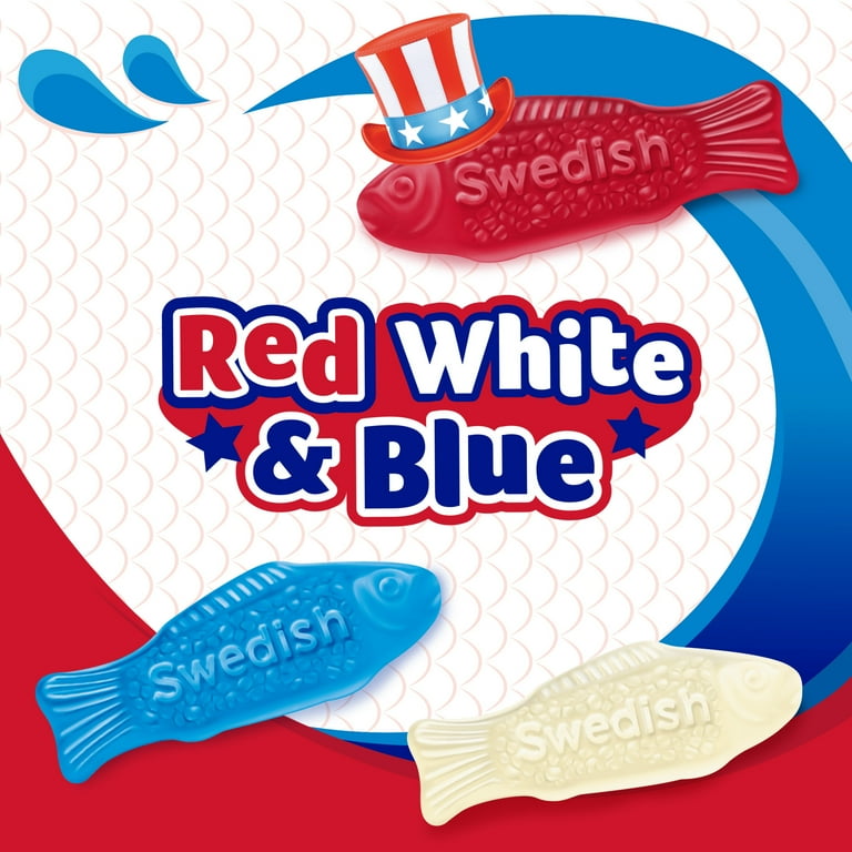 ◆OUTSTANDING MARYS フーディ/4色/送料込◆ SWEDISH FISH Mini Red, White & Blue Soft & Chewy Candy, 1.8