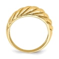 thumbnail image 2 of Solid 14k Yellow Gold Open Slash Dome Ring Band Size 7, 2 of 6