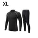 thumbnail image 2 of Qarigey Ropa deportiva para hombre, traje deportivo para correr, ejercicio, gimnasio, traje deportivo elástico transpirable, chándal con cremallera de Pijama gris negro SG Qarigey AP013099-14B, 2 of 6