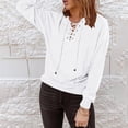 thumbnail image 5 of Women Blouses Womens Zip Sweatshirt Short Sleeve Sweater Women Came Hoodie Quarter Zip Sweater Workout Athletic Pullover Hoodie Women's up Oversized Workout Sweatshirt round Oversized White M, 5 of 5