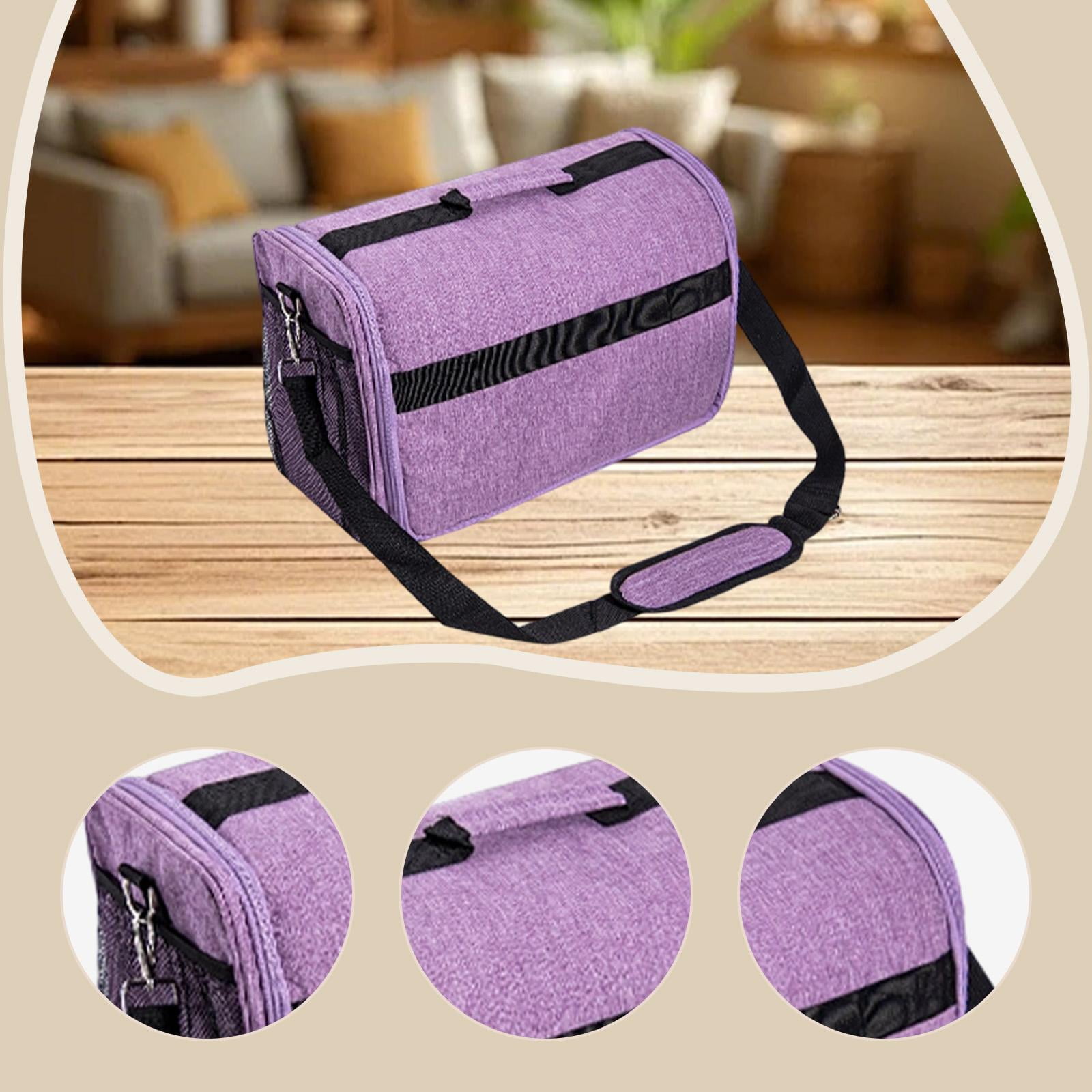 GUOOL Cutting Machine Storage Bag Cutting Machine Dust Cover Protective Cover With Pockets Oxford Cloth Tool Organizer Tote Suitable For Home Storage Office Travel Crafting Spaces violet