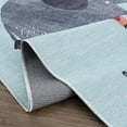 thumbnail image 6 of Hauteloom Petey Kids Room, Nursery Machine Washable Area Rug - Animals - Blue, Terracotta - 6'7" x 9', 6 of 8