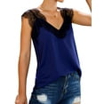 thumbnail image 3 of Women Crochet Lace Spliced Sleeveless Vest V Neck Cami Tops, 3 of 4