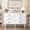 White1, variant on 6 Drawer Dresser for Bedroom, Wood Oak Dresser with Wide Drawers and Metal Handles,Modern Dresser Chest for Bedroom,Living Room,Entryway