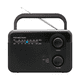 thumbnail image 1 of Radio Retro Portátil Vintage Recargable Bluetooth Malubero, Negro, 1 of 4