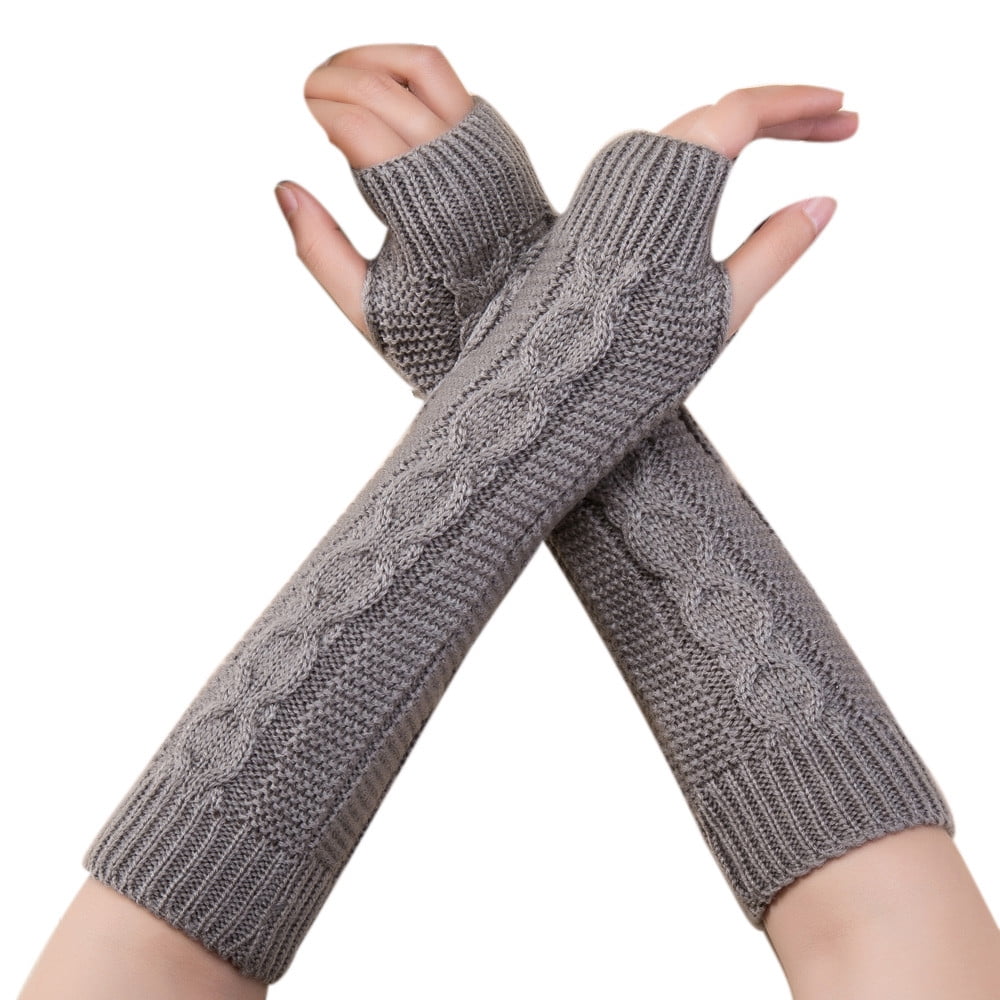 Hot Fashion Knitted Fingerless Winter Unisex Soft Warm Mitten 