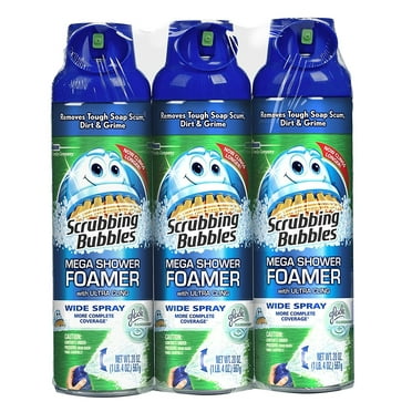 Scrubbing Bubbles Mega Shower Foamer With Ultra Cling Bulk Bathroom Cleaner 20 Ounce (Pack of 3)
