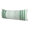thumbnail image 4 of Ox Bay Indoor Striped Handwoven Lumbar Throw Pillow, Jade Green / White, 14" x 36", Count per Pack 1, 4 of 9