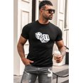 thumbnail image 4 of ABPHQTO Camiseta de manga corta con cuello redondo y estampado gráfico de dados negros para hombre, 4 of 5