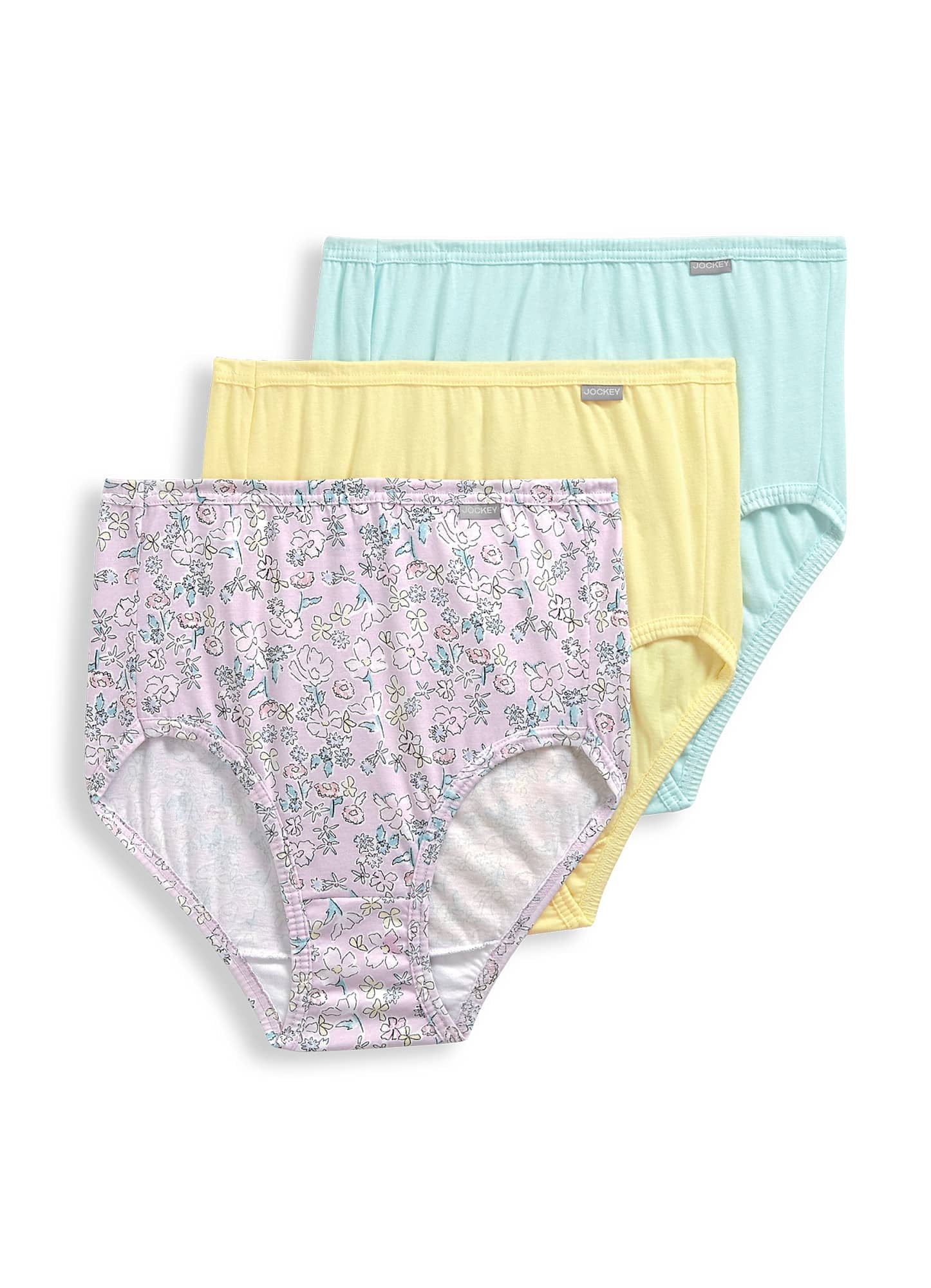 Jockey Womens Plus Size Elance Brief 3 Pack Underwear Briefs 100