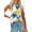 Tie Dye Floral, variant on Fantaslook Womens Tank Tops Crewneck Casual Summer Side Split Sleeveless Shirts Floral Blouses
