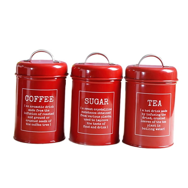 Set de Recipiente de Almacenamiento Sunnimix 3 Piezas Rojo 10x17cm