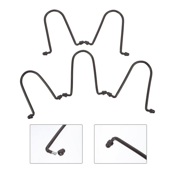 IBASETOY Rain Gutter Chains Aluminum Alloy Hooks Coffee Simple Design 5Pack