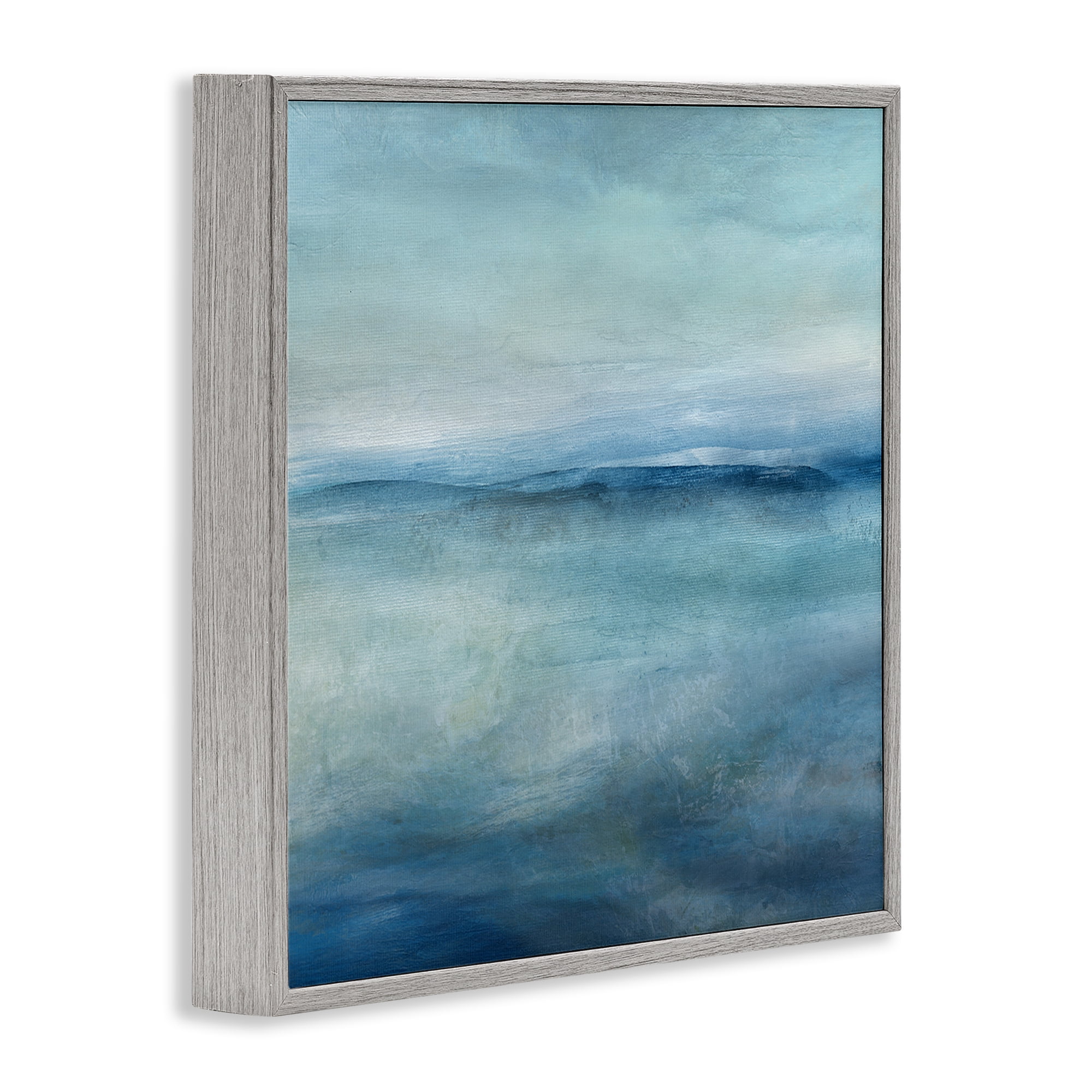 Stupell Industries Misty Blue Coastal Horizon Gray Framed Giclee Art, design by Carol Robinson