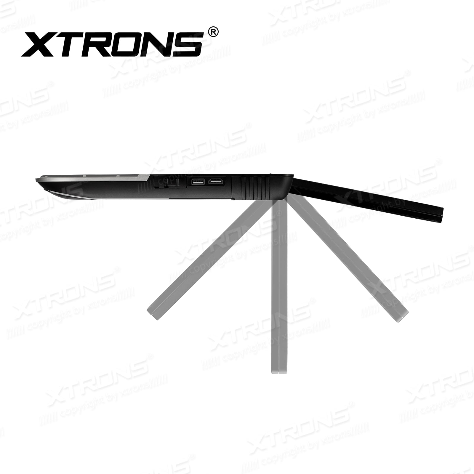 XTRONS Pantalla de monitor montada en el techo del automóvil de 11.6  pulgadas, pantalla ultradelgada abatible para autos, reproductor de video  de