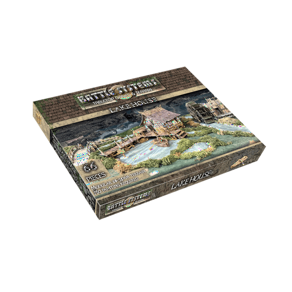 Battle Systems Fantasy Terrain Lake House - 28-35mm DND D&D RPG Wargames Historical / Fantasy Card Scenery