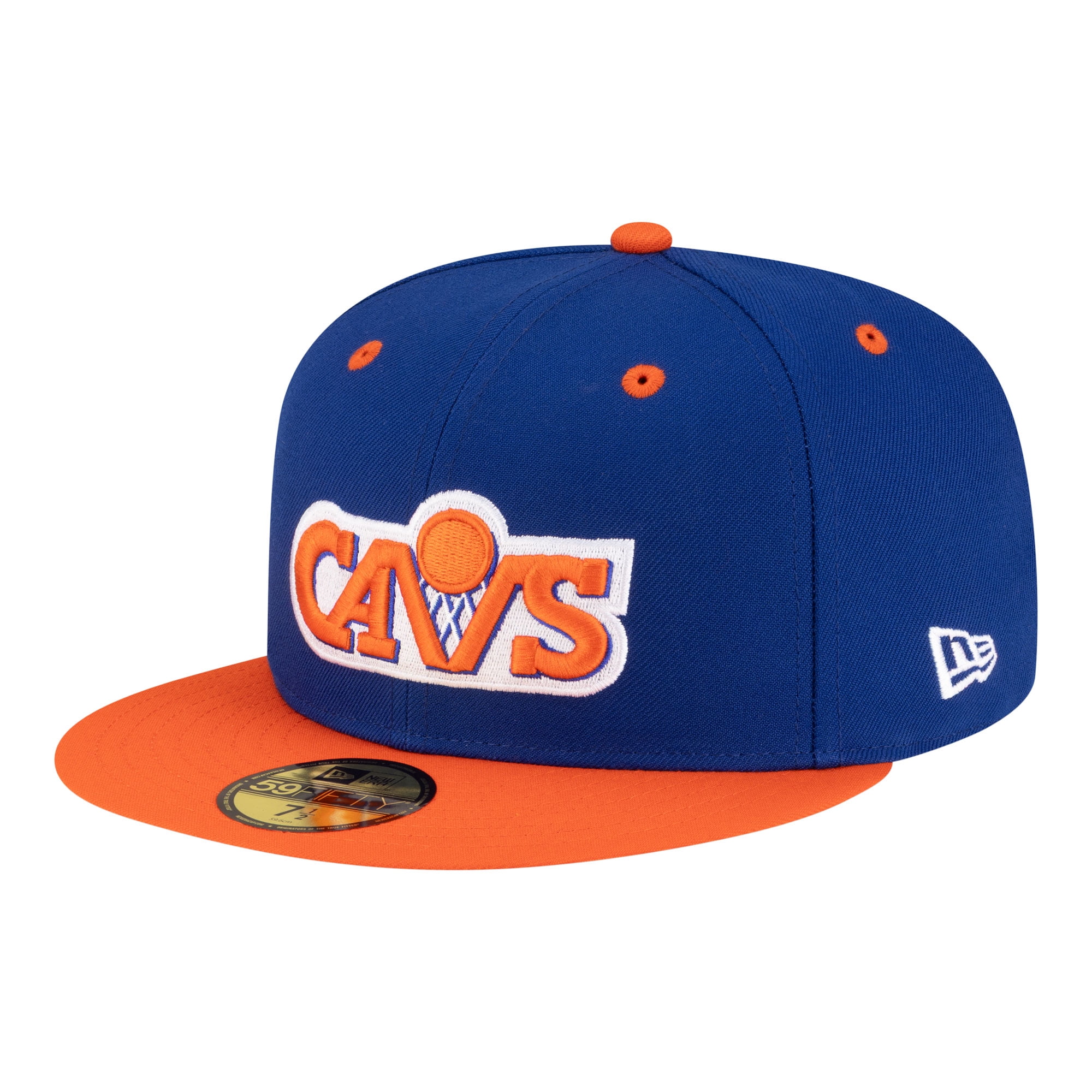Men's New Era Blue/Orange Cleveland Cavaliers 80s Throwback 59FIFTY Fitted Hat