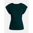 thumbnail image 6 of Scenario Women's and Women's Plus Tee with Short Bubble Cap Sleeves, Sizes XS-4X, 6 of 6