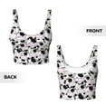 thumbnail image 5 of Haiem Cute Animal with Cow Pattern Womens Sports Bra - U Neck Padded Low Impact Yoga Bra Workout Crop Top Gym Moisture-Wicking Workout Vest -Large, 5 of 9