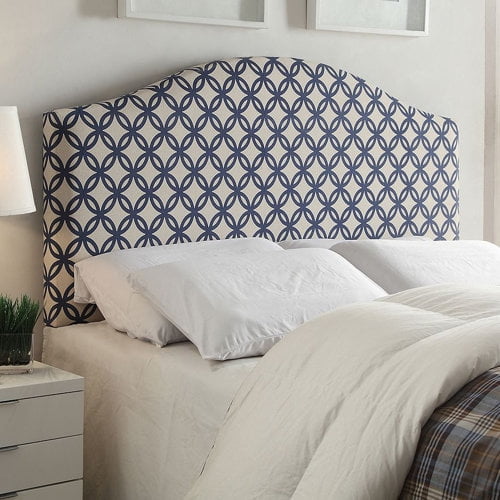 Pulaski Quatrefoil Navy Pattern, 8100 W X 5800 H X 350 D Upholstered Cal King Headboard, King-California King,