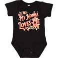 thumbnail image 3 of Inktastic Nonna Loves Me Granddaughter Flowers Girls Baby Bodysuit, 3 of 5