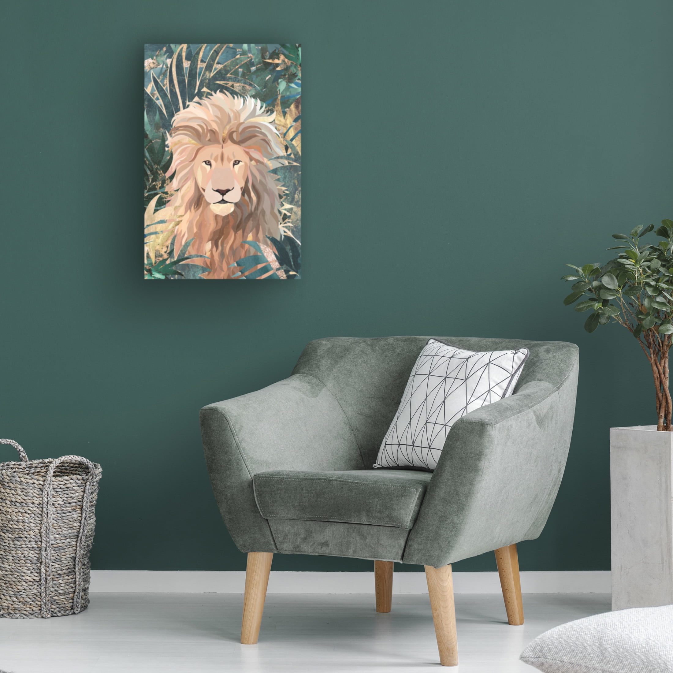 Trademark Fine Art Sarah Manovski  Lion Jungle 2 Canvas Wall Art