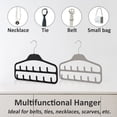 thumbnail image 4 of ROSOS Belt Hanger Holder Organizer 2 Pack, Non Slip Belt Rack with 360 Degree Swivel Hooks, Sturdy Belt Organizer for Closet Storage Ideal for Belts, Ties, Tank Tops, Scarves and Masks, Grey, 4 of 15