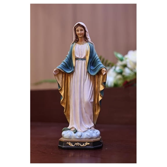 24in Virgin Mary Figure Statue Religious Decor Indoor/Outdoor