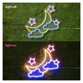 thumbnail image 5 of Panneau Néon Nuage Lune Étoile pour Décoration Murale Alimenté par USB s'Illumine pour Chambre d'Enfants Bar de Fête pour Filles 32X25cm, 5 of 5
