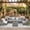 Lt Gray&Lt Gray, variant on 7 Pieces Outdoor Patio Furniture Set,Rattan Wicker Modular Sectional Sofa with Cushions and Coffee Table for Garden,Balcony,Porch,Light Gray/Gray
